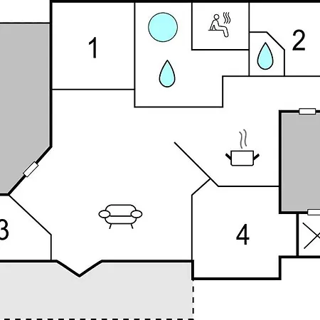 Дом отдыха Nice Home In Ringkobing With Sauna Ринкёбинг